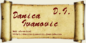 Danica Ivanović vizit kartica